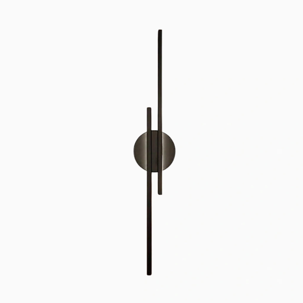 Elgo Modern Linear Aluminium Wall Light, Black