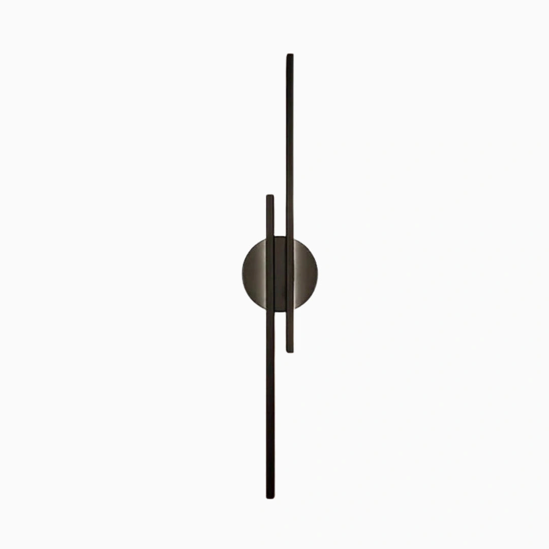 Elgo Modern Linear Aluminium Wall Light, Black