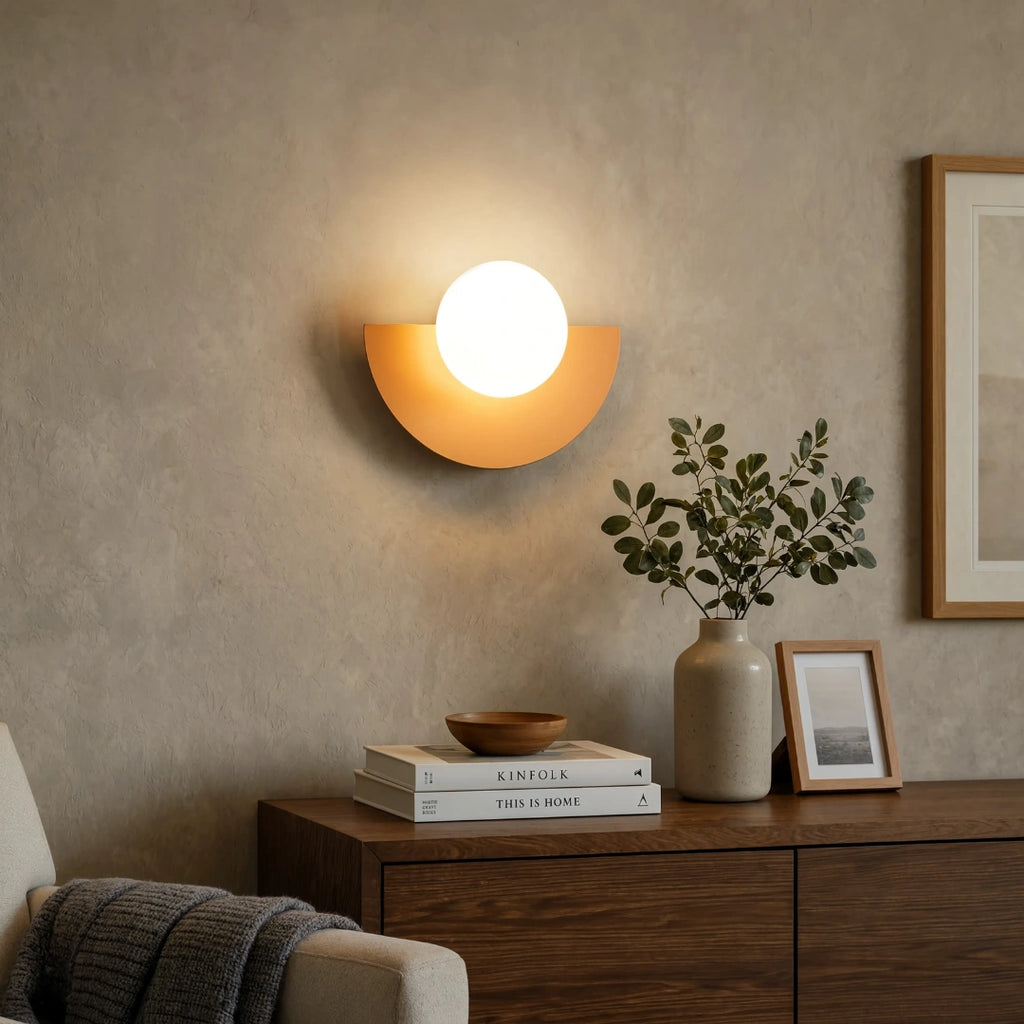 Norre Modern Metal Semi-Round Wall Lamp